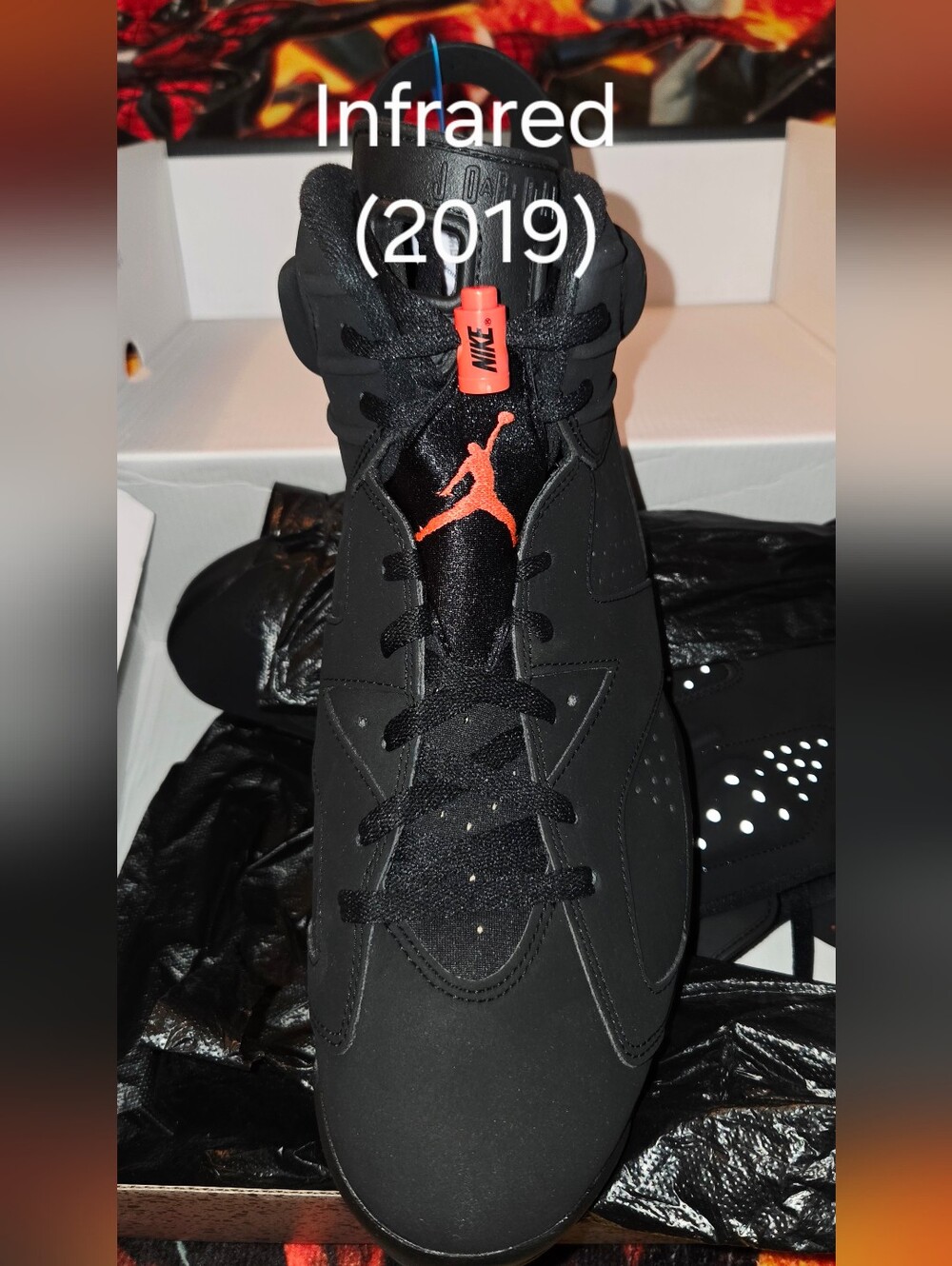 🔥🔥Jordan Retro 6 Infrared 2019 Deadstock Mens Size 13 Black Crimson 384664 060